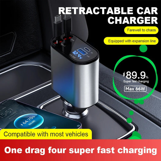 FlexCharge: 4 in 1 Retractable Charger